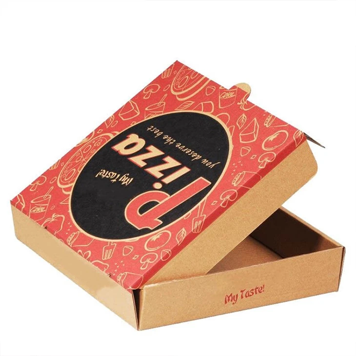 Blwch Pecynnu Gradd Bwyd Blwch Pizza Tsieineaidd Custom Llogo