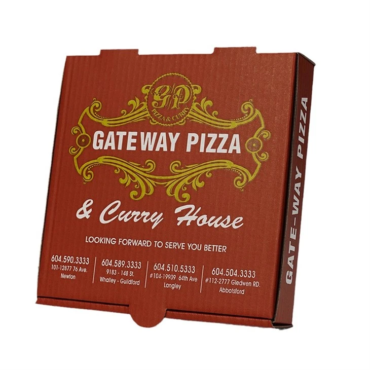 Blwch Pacio Gradd Bwyd Blwch Pizza Rhychog Custom