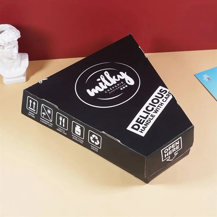 Blwch Sleisen Pizza gyda Logo Argraffedig
