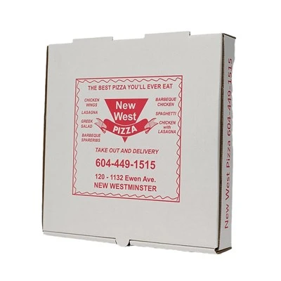Blwch Pizza Logo wedi'i Addasu Gyda Phapur Kraft Eco-Gyfeillgar